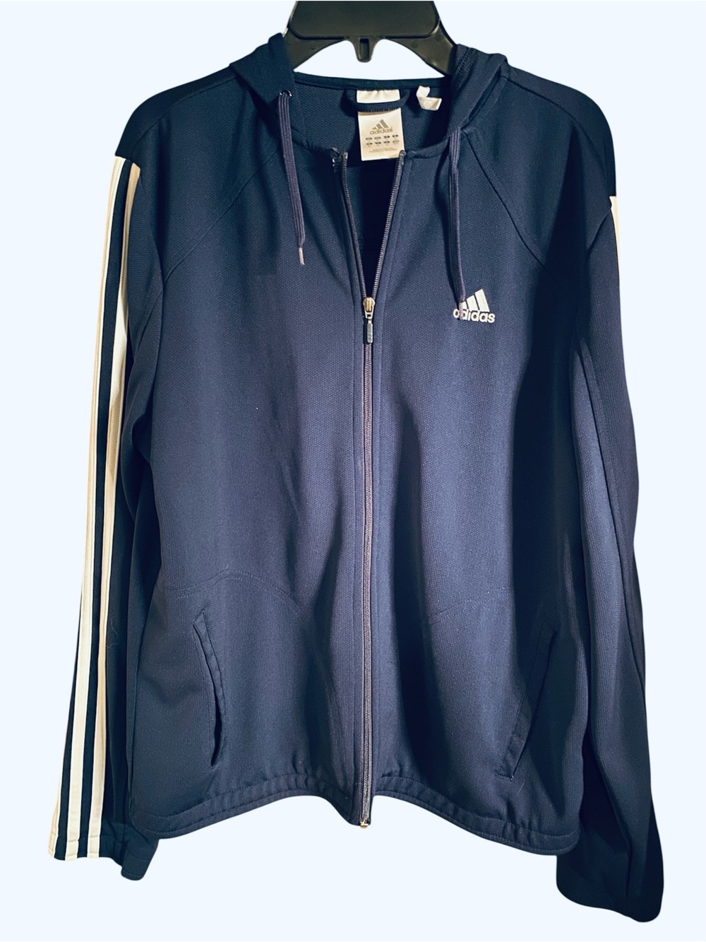 Adidas Clima 365 women’s zip up with hood. New. SZ med